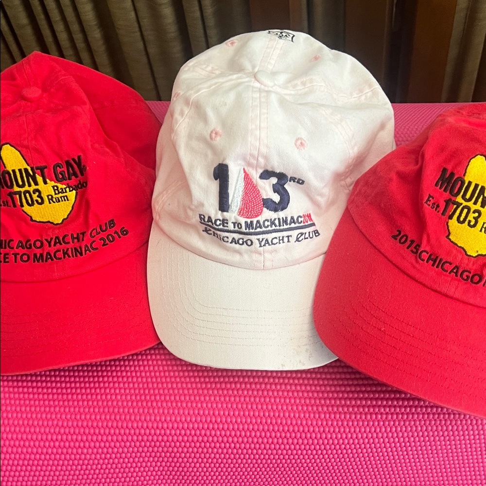 Chicago Yacht Club "Race to Mackinac" Baseball Caps- all three